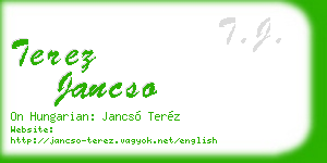 terez jancso business card